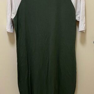 LuLaRoe Olive and Cream Top
